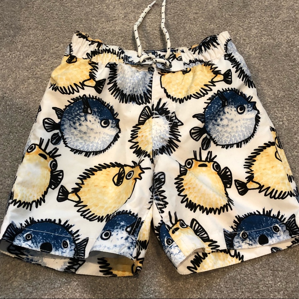 Baby Gap puffer fish swim trunks